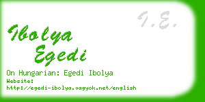 ibolya egedi business card